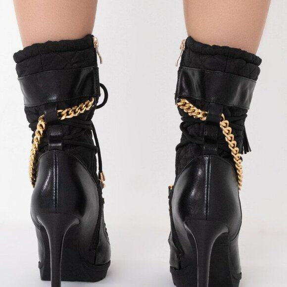 AZALEA WANG ALL EYES ON YOU STILETTO BOOTIE IN BLACK - Picture 5 of 7